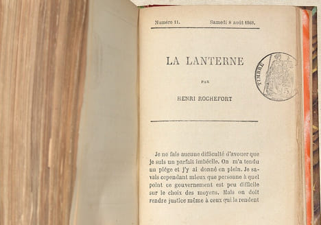 LA LANTERNE. Numéros 1 à 11 (samedi 30 mai 1868 - samedi 8 août 1868).. ROCHEFORT (Henri).