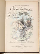 ON NE BADINE PAS AVEC L'AMOUR. Proverbe en 3 actes orné d'une couverture illustrée et de 35 lithographies originales par Louis Morin. par MUSSET (Alfred de). - Image 2