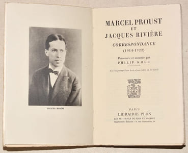 CORRESPONDANCE (1914-1922) présentée et annotée par Philip Kolb.