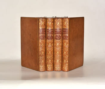 LA NOUVELLE HÉLOÏSE, ou Lettres de deux Amans. habitans d'une petite Ville au pied des Alpes ; recueillies et publiées par J. J. Rousseau. Nouvelle édition, revue, corrigée & augmentée de Figures en taille douce, & d’une Table des Matières. [4 volumes].
