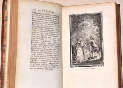 LA NOUVELLE HÉLOÏSE, ou Lettres de deux Amans. habitans d'une petite Ville au pied des Alpes ; recueillies et publiées par J. J. Rousseau. Nouvelle édition, revue, corrigée & augmentée de Figures en taille douce, & d’une Table des Matières. [4 volumes].