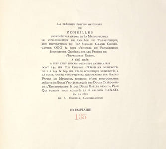 ZONEILLES. Scénario.