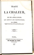 TRAITÉ DE LA CHALEUR, et de ses applications aux arts et aux manufactures. [2 volumes]. par PÉCLET (Eugène). - Image 5