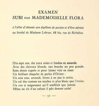 LES FILLES DE LOTH et autres poèmes érotiques recueillis par le Vidame de Bozegy.. BOZEGY (Vidame de).