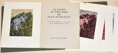 LA VACHE AU PRÉ NOIR DE JEAN DUBUFFET. Lettre d'un imprimeur à un peintre et la réponse que celui-ci y fit.