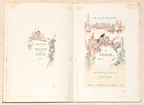 À VENISE... RÊVE.. GONCOURT (Edmond et Jules).