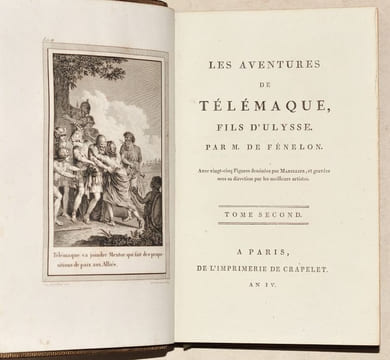 LES AVENTURES DE TÉLÉMAQUE, fils d'Ulysse. [2 volumes].. FÉNELON (François de Salignac de La Motte).