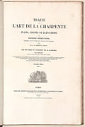 TRAITÉ DE L'ART DE LA CHARPENTE, plans, coupes et élévations de diverses productions, exécutées tant en France que dans les pays étrangers. [2 volumes]. par KRAFFT (Jean-Charles). - Image 6