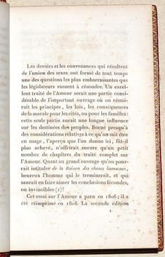 DE L'AMOUR, selon les lois primordiales, et selon les convenances des sociétés modernes. Troisième édition, avec des additions et des changements ...
