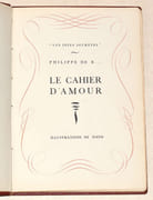 "Les joies secrètes". LE CAHIER D'AMOUR. par B... (Philippe de). - Image 1