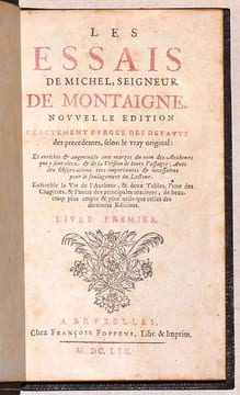 LES ESSAIS de Michel, Seigneur de Montaigne. Nouvelle édition exactement purgée des défauts des précédentes, selon le vray original: Et enrichie & ...