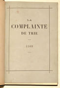 LES DEVIZ COMINGEOIS. Joyeulx récipts du bon temps de nos pères recueillis & mis en ordre par Le Philosophe Marcuz de Montréal de Rivière - LA COMPLAINTE DE TRIE. par  MARCUZ (Le Philosophe). [LASSUS (Marie Marc de)].  - Image 8