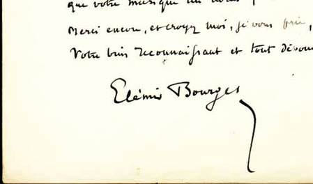 LETTRE AUTOGRAPHE signée adressée au compositeur Gustave Samazeuilh.