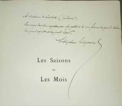 LES SAISONS ET LES MOIS. Sonnets ornés de cinquante Eaux-fortes par Paul Avril et d'un portrait de l'auteur gravé par Focillon. . LIEGEARD (Stéphen).
