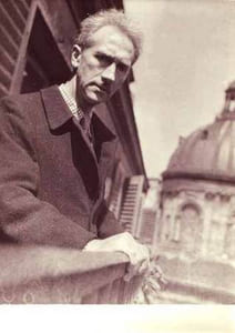PHOTOGRAPHIE ORIGINALE. "Portrait de Joseph Delteil au balcon". 