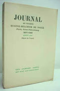 JOURNAL DU VICOMTE E.-M. DE VOGUE. Paris-Saint-Petersbourg 1877-1883. Publié par Félix de Vogüé. Avec quatre portraits hors-texte.  par VOGUE (E.-M. de). 