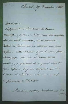 LETTRE AUTOGRAPHE signée adressée à Silvestre de SACY, «Paris, 27 Décembre 1865 ». . DU CAMP (Maxime). 
