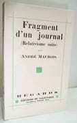 FRAGMENT D'UN JOURNAL (Relativisme suite).  par MAUROIS (André). 