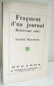 FRAGMENT D'UN JOURNAL (Relativisme suite). 