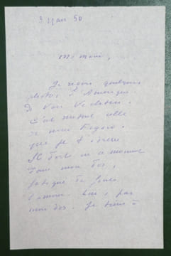 LETTRE AUTOGRAPHE signée adressée à Marie LAURENCIN.. JOUHANDEAU (Marcel). 