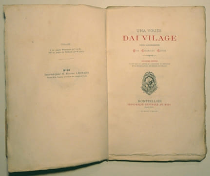 UNA VOUES DAI VILLAGE. Poésies languedociennes. Deuxième édition. . COSTE (Charles).