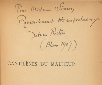 CANTILENES DU MALHEUR. Pointe sèche de STEINLEN. . RICTUS (Jehan).
