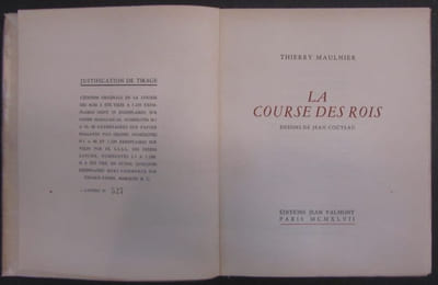 La course des Rois. Dessins de Jean COCTEAU.