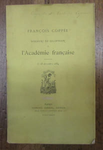 Discours de réception à l'Académie Française prononcé le 18 décembre 1884.