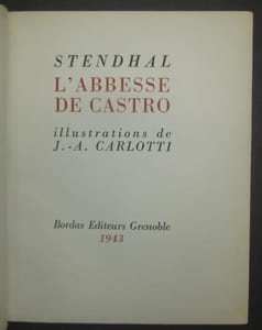 L'Abbesse de castro. Illustrations de J.-A. CARLOTTI.