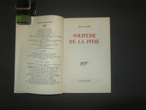 Solitude de la pitié.. [Cartonnage NRF BONET] - GIONO (Jean).-