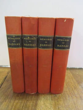 MEMOIRES de Barras, membre du Directoire, publiés avec une Introduction générale, des Préfaces et des Appendices par George Duruy.   Tome I : Ancien ...