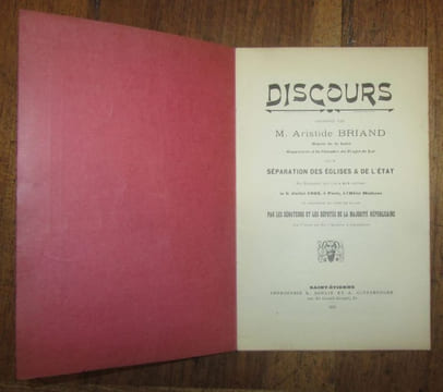 Discours prononcé par M. Aristide Briand, député de la Loire, rapporteur à la chambre du projet de loi sur la séparation des Eglises et de l'Etat au ...