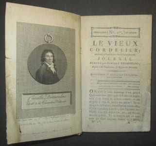 Le VIEUX CORDELIER, rédigé par Camille Desmoulins, député à la Convention et doyen des Jacobins. Du N°1 [Frimaire, An II, 25 novembre 1793] au N°7 [Pluviôse, Ane II, 24 janvier 1794], suivis de la "Copie de la Lettre écrite par Camille Desmoulins à sa femme, datée de la Prison du Luxembourg".