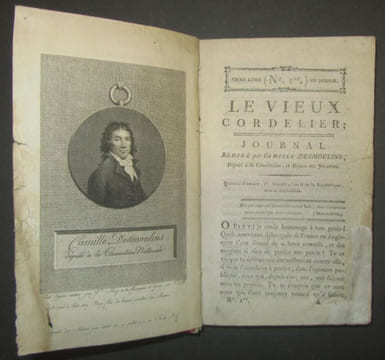 Le VIEUX CORDELIER, rédigé par Camille Desmoulins, député à la Convention et doyen des Jacobins. Du N°1 [Frimaire, An II, 25 novembre 1793] au N°7 ...