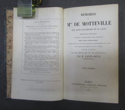 Mémoires de Madame de Motteville sur Anne d'Autriche et sa Cour. Nouvelle édition d'après le manuscrit de Conrart avec une annotation, extraits de ...