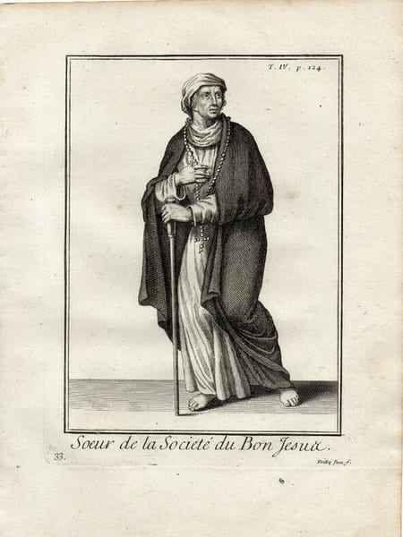 Gravure sur cuivre.  
SOEUR DE LA SOCIETE DU BON JESUS. 