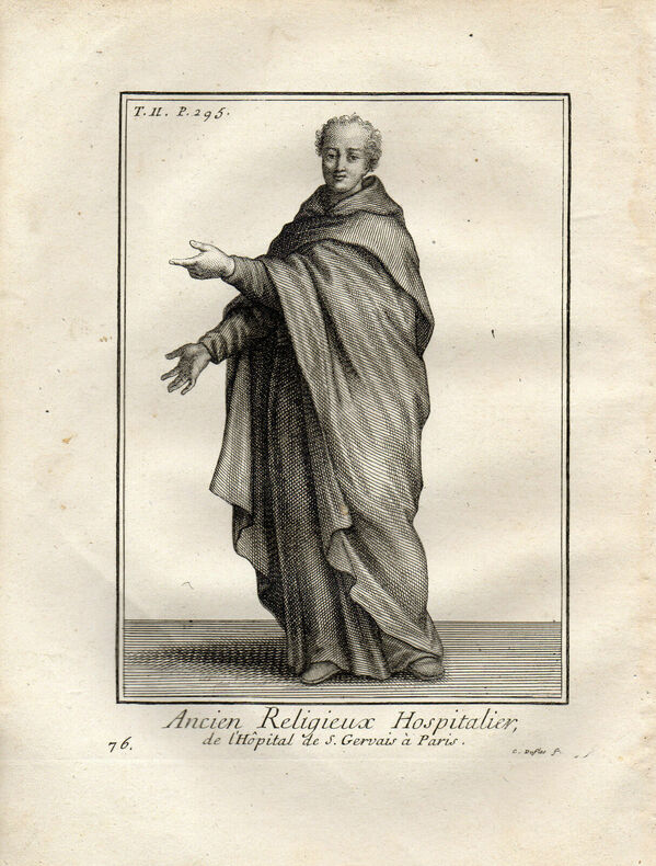 ANCIEN RELIGIEUX HOSTIPALIER DE L'HOPITAL DE St GERVAIS à PARIS. 