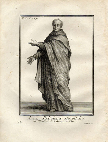 ANCIEN RELIGIEUX HOSTIPALIER DE L'HOPITAL DE St GERVAIS &agrave; PARIS. 