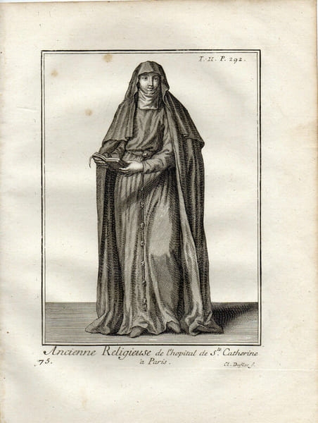 ANCIENNE RELIGIEUSE DE L'HOPITAL DE Ste CATHERINE &agrave; PARIS. 