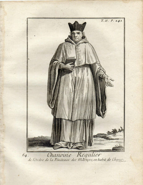 CHANOINE REGULIER DE LA PENITENCE DES MARTYRS en habit de Choeur. 