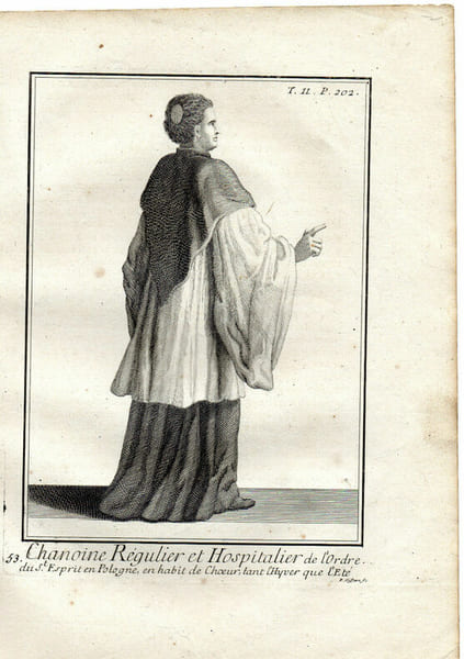 CHANOINE REGULIER ET HOSPITALIER ORDRE DE St ESPRIT habit de Choeur en Pologne. 