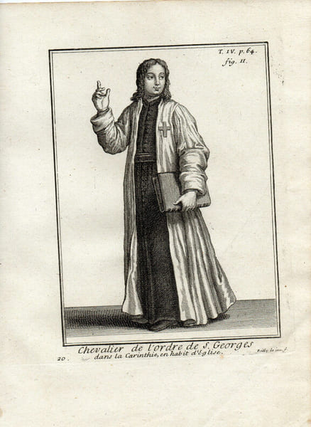 CHEVALIER DE L'ORDRE DE SAINT GEORGES dans la Carinthie en habit d'Eglise. 