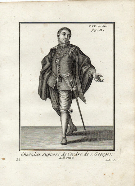 CHEVALIER SUPPOSE DE L'ORDRE DE SAINT GEORGES &agrave; ROME . 