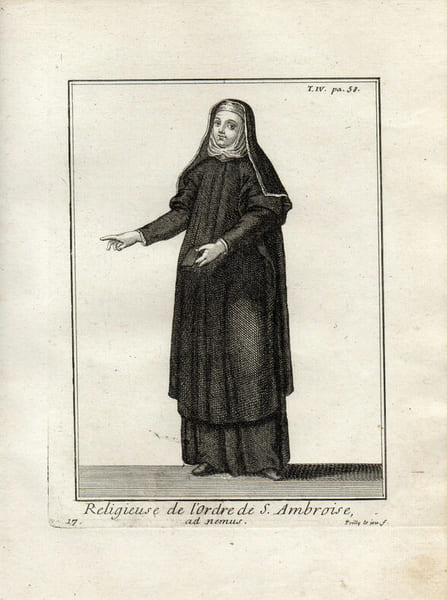 RELIGIEUSE DE L'ORDRE DE L'ORDRE DE SAINT AMBROISE AD NEMUS . 