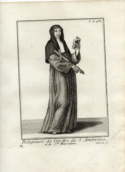 RELIGIEUSE DE L'ORDRE DE SAINT AMBROISE & DE Ste MARCELINE. 