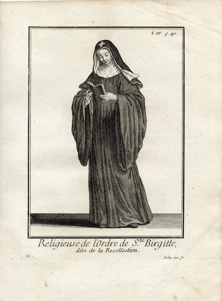 RELIGIEUSE DE L'ORDRE DE Ste BIRGITTE dite de la recollection . 