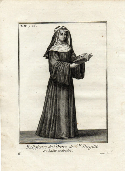RELIGIEUSE DE L'ORDRE DE Ste BIRGITTE en habit ordinaire. 