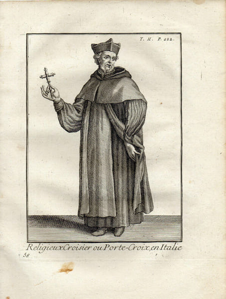 RELIGIEUX CROISIER OU PORTE CROIX EN ITALIE. 