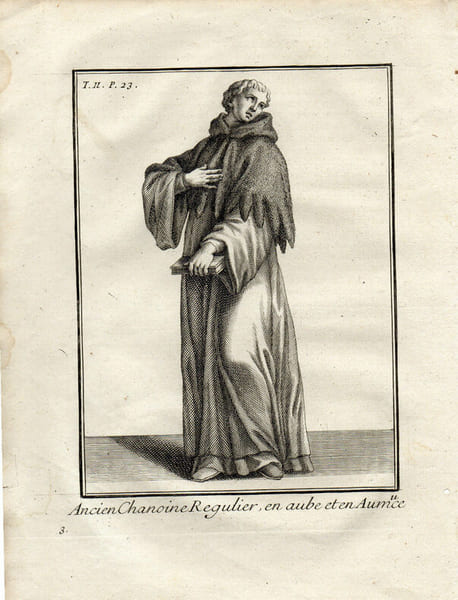 Gravure sur cuivre.  
ANCIEN CHANOINE REGULIER EN AUBE ET EN AUMUCE. 