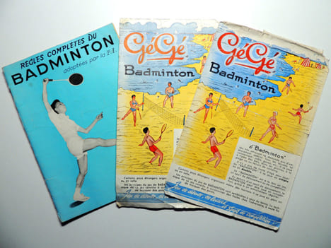 Sport. Règles complètes du Badminton + pub " Gégé ". undefined